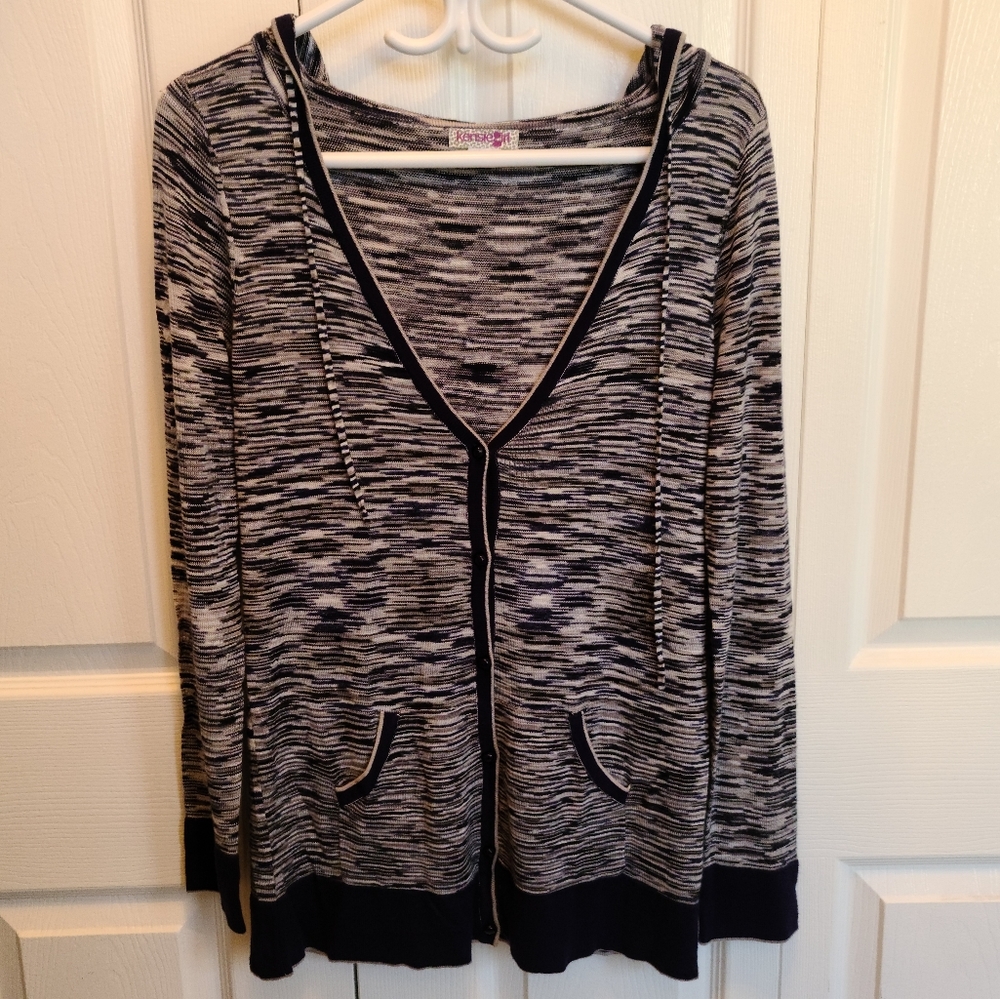 2/$20 ☆NWOT☆ Kenzie Girl Hooded Long Cardigan Size L